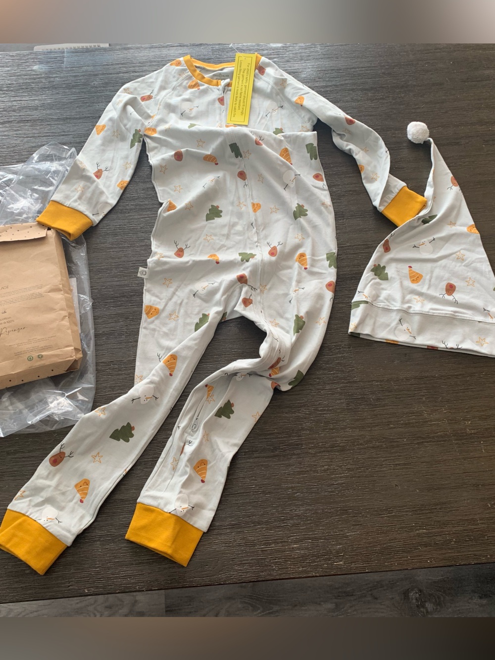 Organic cotton CoCo Village Kids Pajama Set - Brown - 7 Years